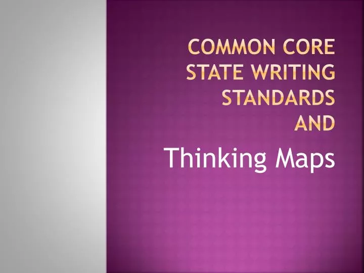 common core state writing standards and