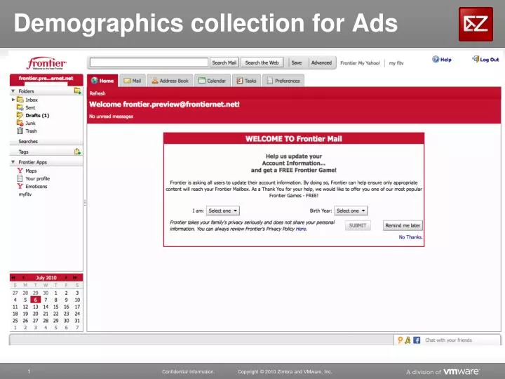 demographics collection for ads