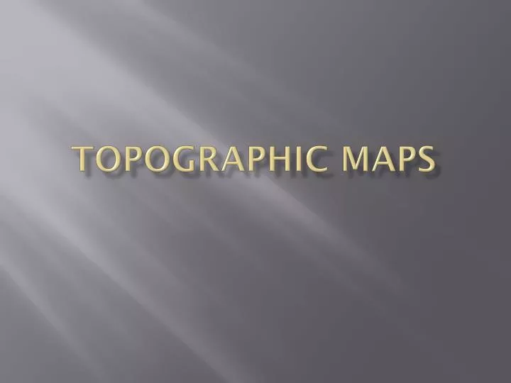 topographic maps