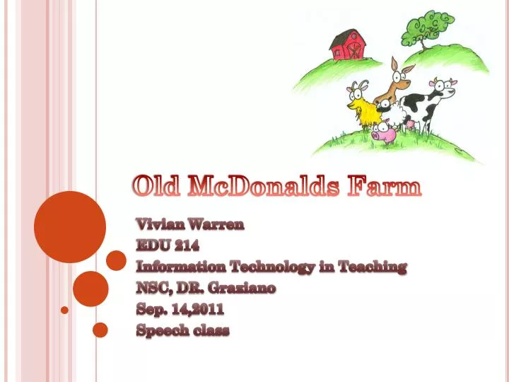old mcdonalds farm