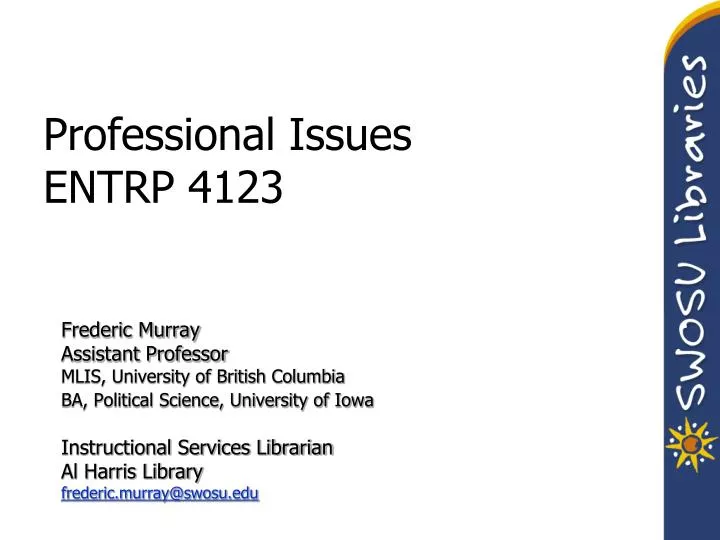 professional issues entrp 4123