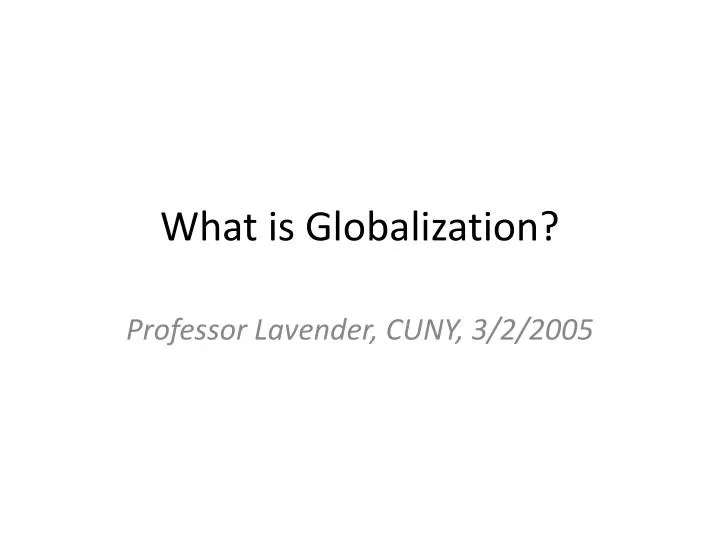 what is globalization
