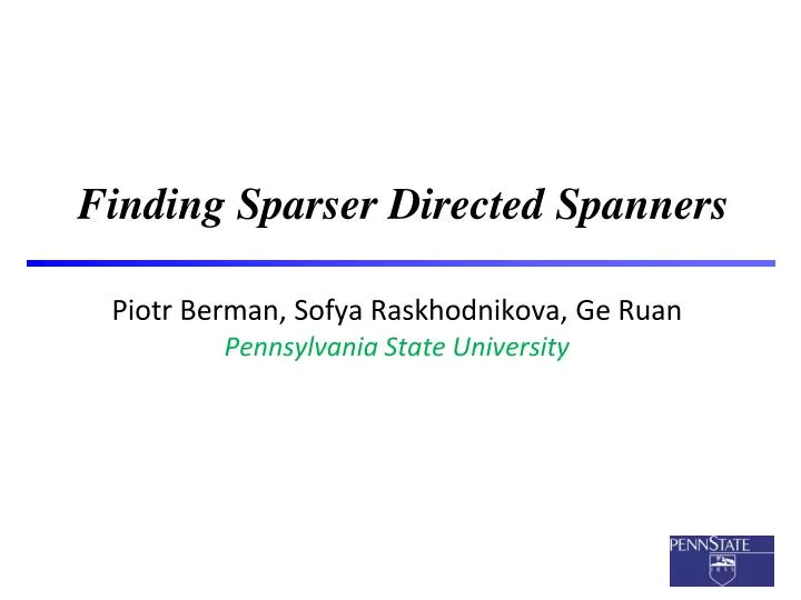 finding sparser directed spanners