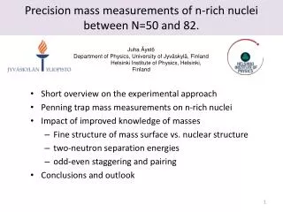 Precision mass measurements of n-rich nuclei between N=50 and 82.