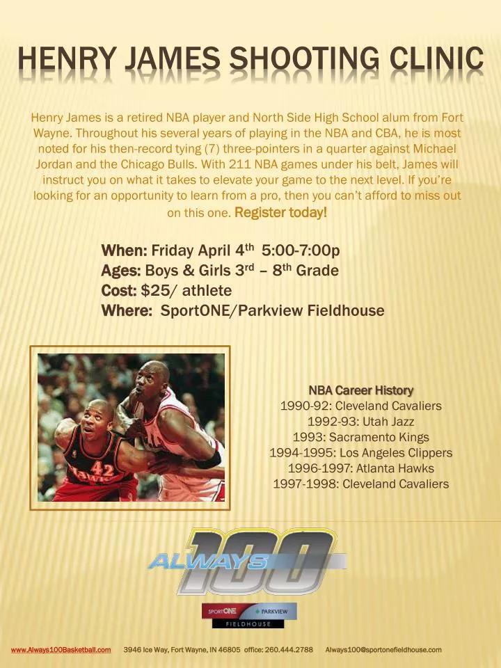 henry james shooting clinic
