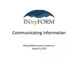communicating information