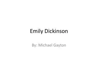 emily dickinson