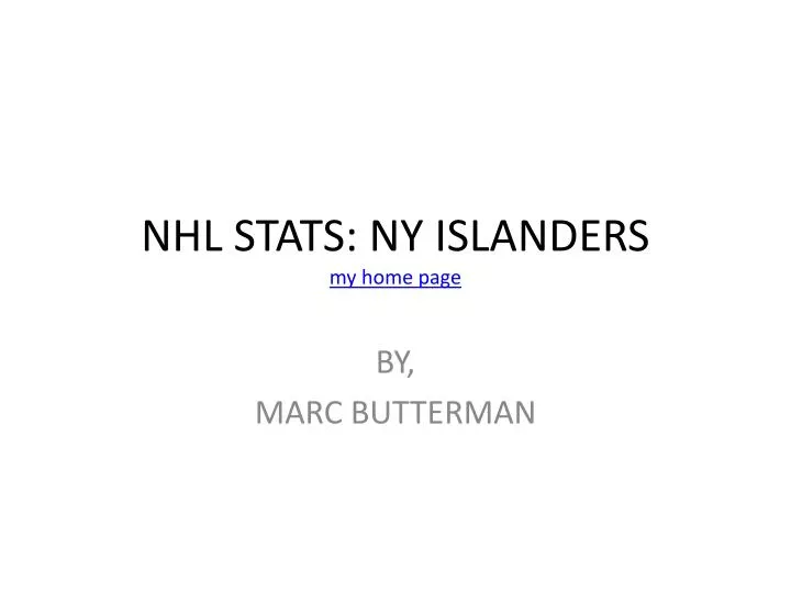 nhl stats ny islanders my home page