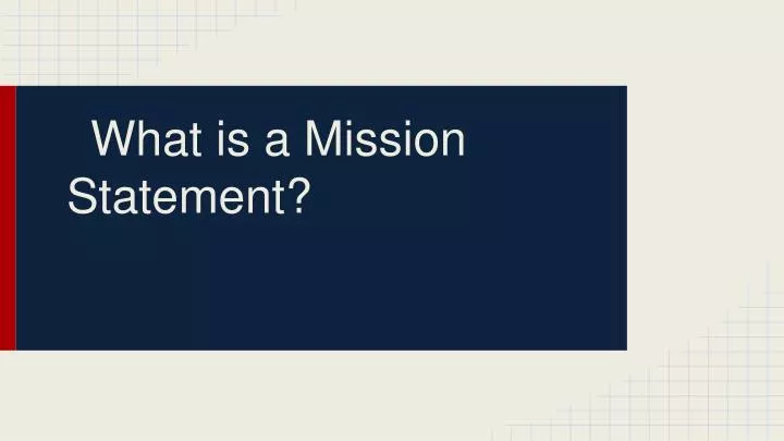 what is a mission statement