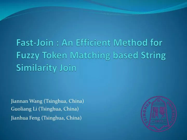 fast join an efficient method for fuzzy token matching based string similarity join