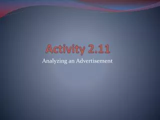 Activity 2.11