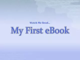 My First eBook