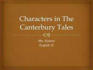 Characters in The Canterbury Tales