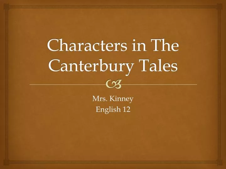 characters in the canterbury tales