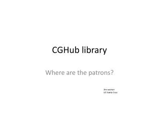 CGHub library