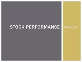 Stock Performance