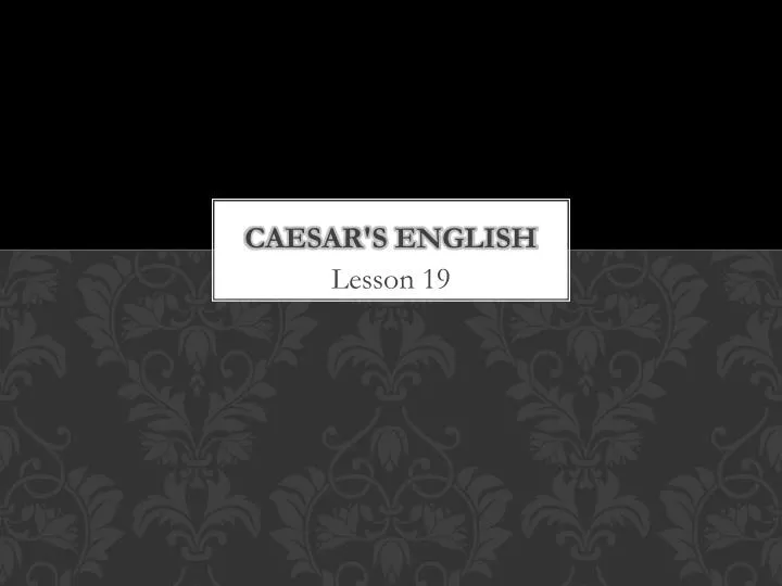 caesar s english