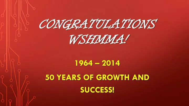 congratulations wshmma