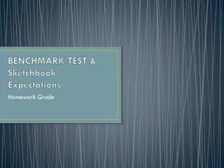 BENCHMARK TEST &amp; Sketchbook Expectations