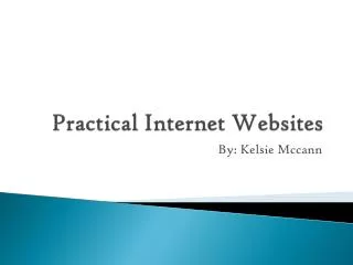 Practical Internet Websites