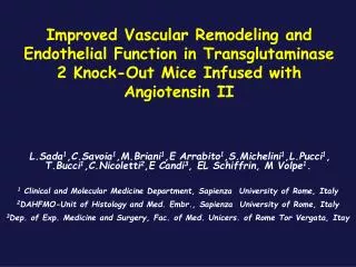 Transglutaminases (TGs) in the Vascular system