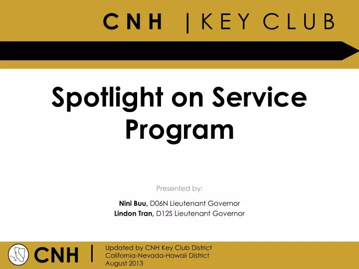 spotlight on service program
