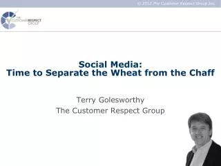 Social Media: Time to Separate the Wheat from the Chaff
