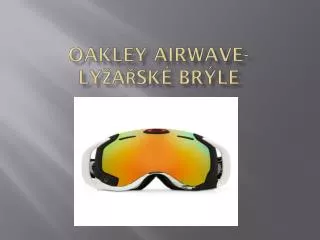 Oakley Airwave - Lyžařské brýle