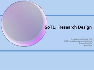 SoTL : Research Design