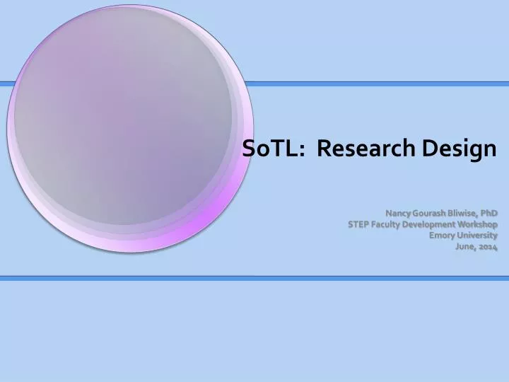 sotl research design