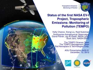 Status of the first NASA EV-I Project, Tropospheric Emissions: Monitoring of Pollution (TEMPO)
