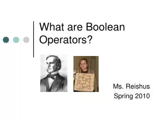 What are Boolean Operators?