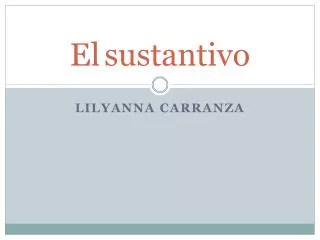el sustantivo