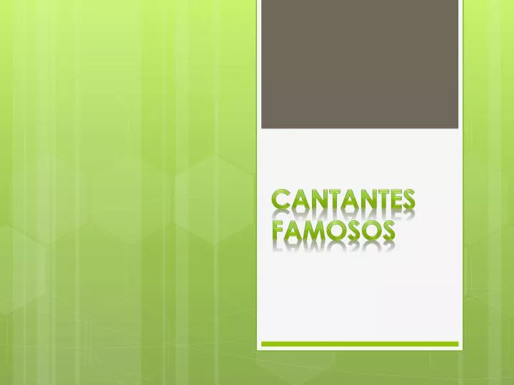 cantantes famosos