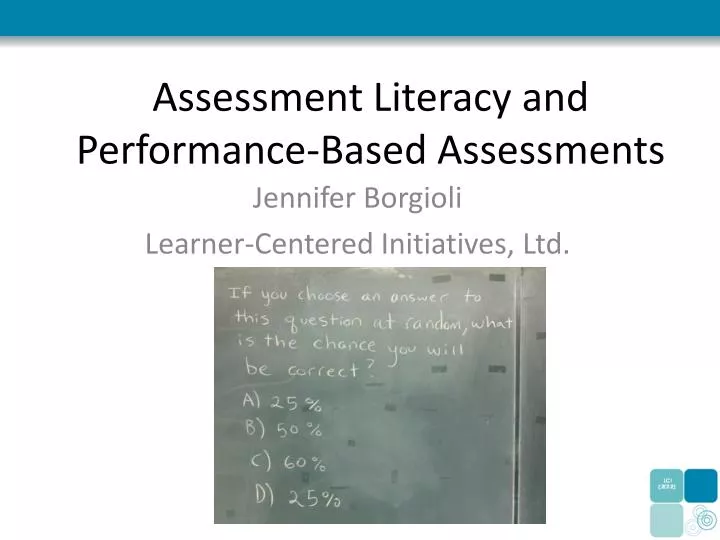 assessment literacy and performance based assessments