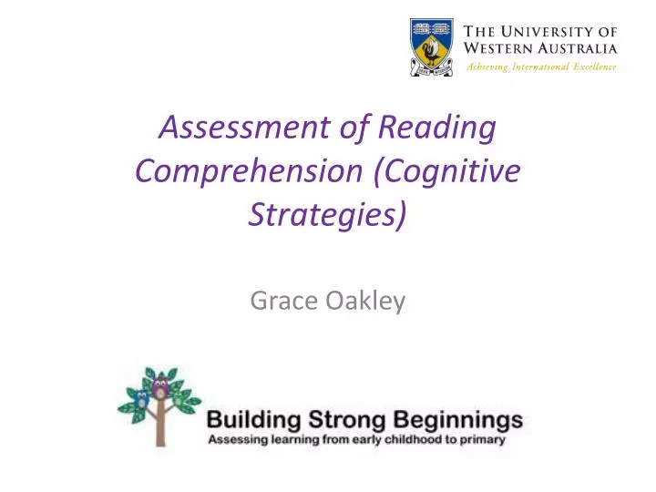 assessment of reading comprehension cognitive strategies