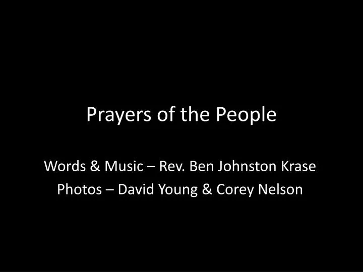 prayers of the people