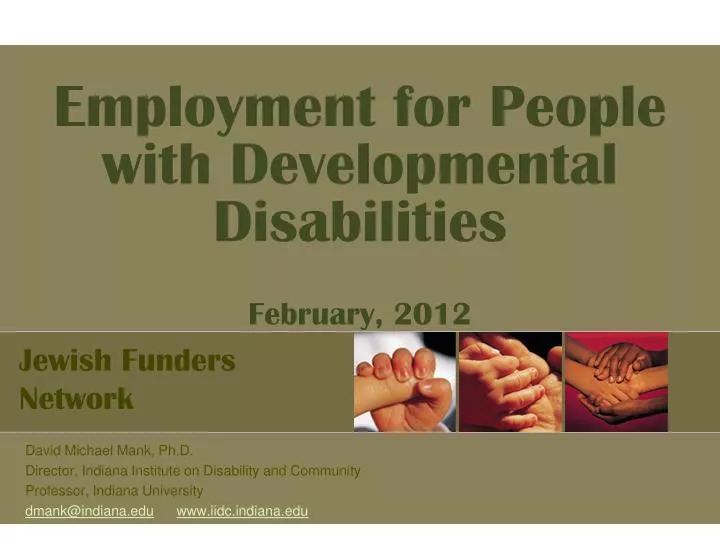 employment for people with developmental disabilities february 2012