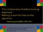 The Collaborative Problem Solving Approach: Making it work for kids on the spectrum - slide 1
