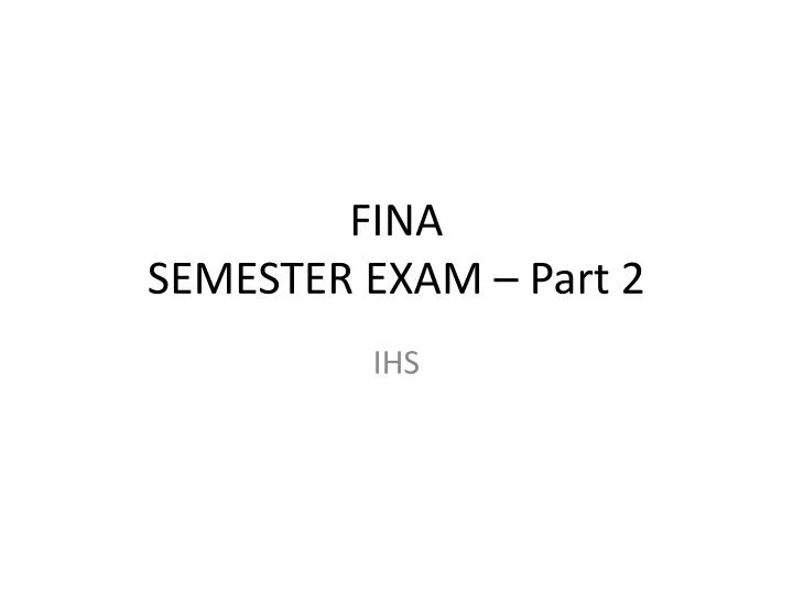 fina semester exam part 2
