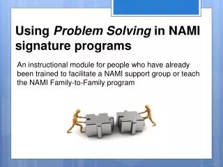 Using Problem Solving in NAMI signature programs