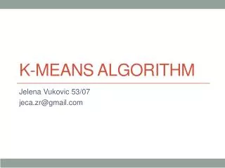 K-means algorithm