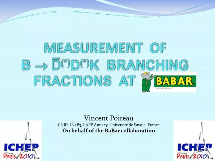 measurement of b d d k branching fractions at