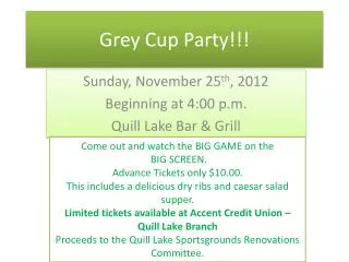 Grey Cup Party!!!