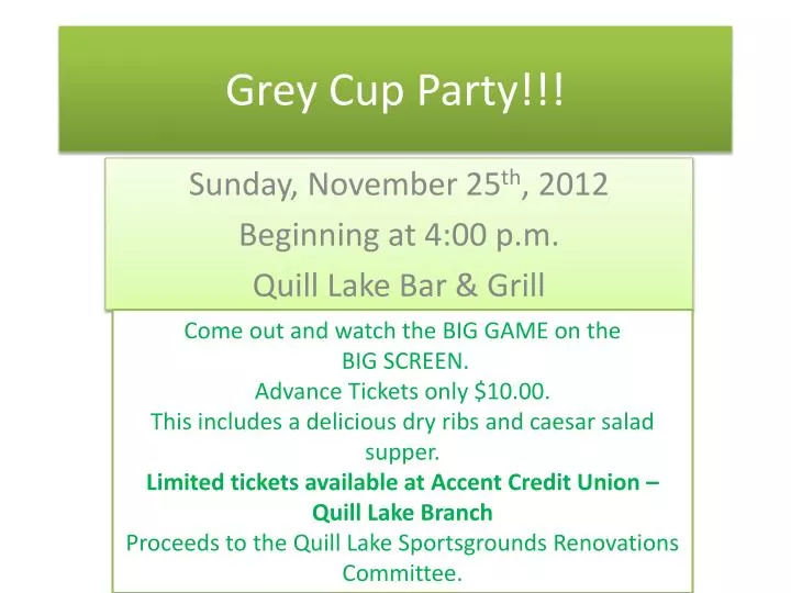 grey cup party