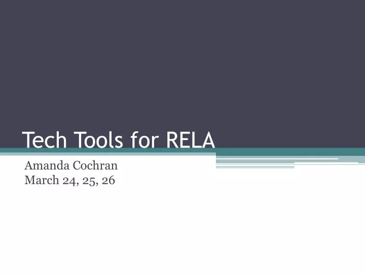 tech tools for rela