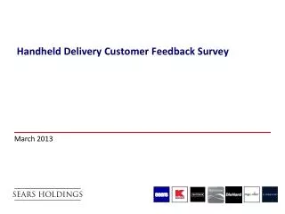 Handheld Delivery Customer Feedback Survey