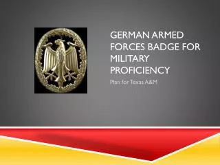 German Armed Forces Badge for Military Proficiency