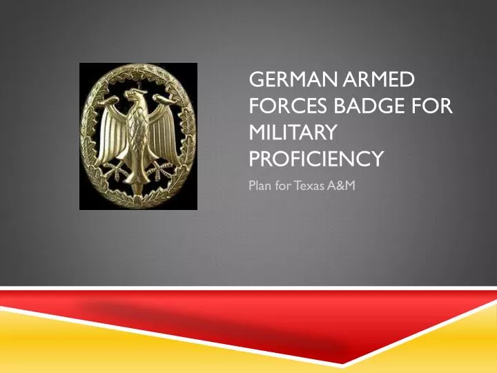 german armed forces badge for military proficiency