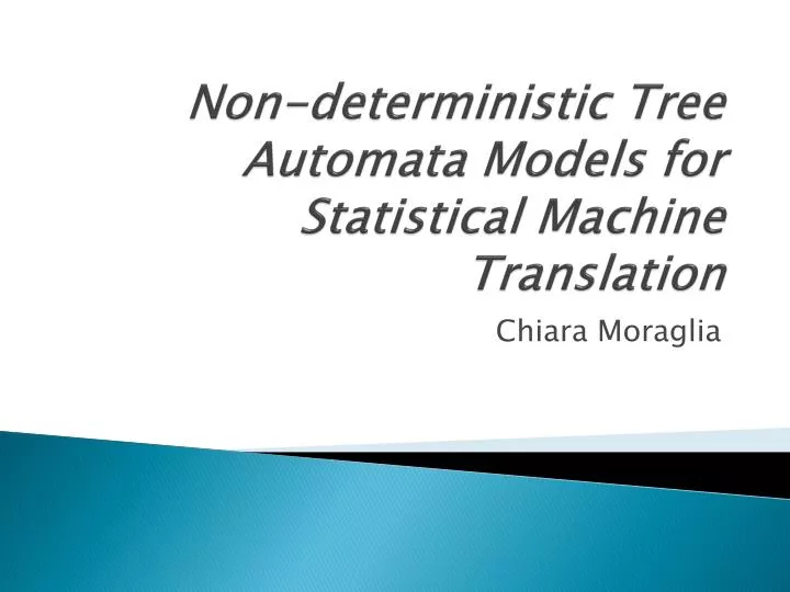 non deterministic tree automata models for statistical machine translation
